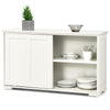 Freestanding Kitchen Storage Cabinet Floor Storage Cabinet-White