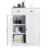 Bathroom Storage Cabinet Cupboard Floor Standing Unit 2 Drawers 2 Doos, White