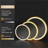 60/80CM Gold Aluminum Framed Led Bathroom Mirror Anti-fog Vanity Mirror Dimmable