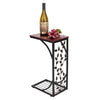 coffee tables Leaf Pattern Iron Side Table Coffee Table Brown