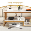 Rectangular 2-Tier Center Table with Open Storage Shelf-White