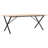 Dining Table in X Frame 200 x 100 x 75.5 Solid Pine Wood Cast C8T8