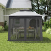 12FT Pop Up Garden Gazebo 3.65x3.65m Heavy Duty Backyard 2-Tier Party Tent