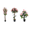 Artificial Blossom Tree Roses Wisteria Flowers Realistic Faux House Plant Potted