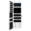 Jewelry Cabinet Lockable Wall/Door Mounted Jewelry Armoire 5 LED Light Xmas Gift