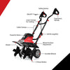 1500W Electric Tiller Garden Mini Soil Cultivator Rotavator 20cm Working Depth