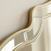 Irregular Wall Mirror Asymmetrical Bathroom Vanity Mirror w/ Double Gold Rim Dec