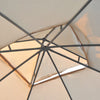 3 x 3(m) Garden Gazebo Double Top Gazebo Canopy w/ Mesh Cream White