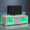 Modern TV Stand High Gloss Doors Entertainment Unit Cabinet With RGB LED Lights