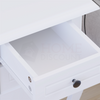 2x White Bedside Cabinet Table Nightstand Chest of Drawers 2 Drawer Bedroom Unit