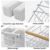 Kitchen Dish Drainer Cutlery Cup Plates Holder Sink Rack Drip Tray Fruits Basket