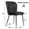 Dining Chairs Set of 2 Soft Chairs and Backrest Kitchen Chairs with Metal Legs