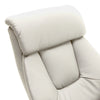 Swivel Recliner Chair Beige PU Leather Armchair Office Lounge Sofa w/ Foot Stool