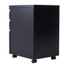 Lockable Filing Cabinet Pedestal Under Desk Storage Unit 3 Drawer Castors Table