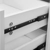White Bedside Table 2 Drawers Nightstand Cabinet Wood Legs Side Table