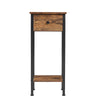 Side Table Rustic End Telephone Table with Drawer Storage Shelves for Any Rooms