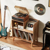 Large record stand with storage, record player stand with shelf, vinyl record ho