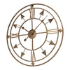 GARDEN WALL CLOCK ROMAN LARGE INDOOR OUTDOOR NUMERALS GIANT OPEN FACE METAL 60CM