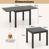 Patio Expandable Dining Table Adjustable Rectangular All Weather Aluminum Table