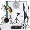 Photography 3 Backdrops +Stand Set Photo Studio Softbox Lighting Video Light Kit