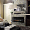 Electric Inset Fire 40in Insert / Wall Mount LED Fireplace Reccessed Media Flame