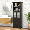 Chic Wood Storage Cabinet 2 Doors Display Organizer Pantry Cupboard Black