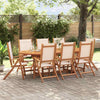 Folding Garden Chairs 8 pcs Solid Wood Acacia and N4H9
