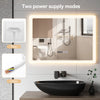 Illuminated LED Light Bathroom Mirror with Demister Touch Sensor Anti-fog 50x70