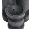 Outdoor Garden Patio Solar Powered Black Ball Water Feature Fountain with Lights