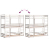 Tripe Bunk Bed White 80x200 Solid Wood Pine W9J1