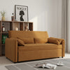 3 Seater Sofa Bed Yellow Livingroom Pull Out Convertible Sleeper with 2 Cushions