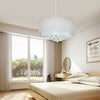 Modern Feather Light Shade Crystal Pendant Light Bedroom Chandelier Ceiling Lamp