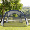 Outdoor Gazebo Event Dome Shelter Party Tent for Garden Camping Cream and Blue
