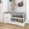 Shoe Storage Bench Cabinets Shoes Rack with Drawer,Cushion,Shelf Hallway Organis