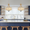 Elegant K9 Crystal Glass Chandelier 5-Light Ceiling Pendant Lighting Fixture E14
