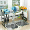 Adjustable Dish Drainer Over Sink Dish Drying Rack Kitchen Cutlery Holder