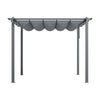 3m Aluminium Garden Shade Pergola Gazebo Awning Sunshelter Retractable Canopy UK