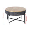 Modern Round Coffee Table with Storage for Living Room Sofa Side End Tables