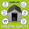 DOG KENNEL SMALL TO MEDIUM GREY DURABLE PLASTIC WINTER HOUSE