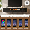 Floating TV Stand w/ Smart LED Lights, Wall Mounted Storage Cabinet for 75 in TV