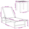Loungers 2 pcs with Table Grey Solid Wood Acacia and V6R7