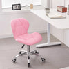 Adjustable Cushioned Computer Desk Office Chair Chrome Legs Lift Swivel Chairs