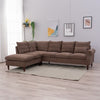 L-Shaped Corner Sofa, Sectional Couch with Built-in USB Port Chaise
