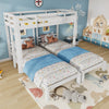 Triple Sleeper Bunk Beds Single Bed Pine Wood Bed Frame Kids Children Bed White