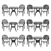 Cast Aluminium Garden Table And Chairs Outdoor Dining Bistro Furniture White Set