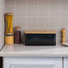 Metal Bread Bin with Chopping Board Lid Kitchen Food Cake Loaf Storage Container