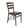 Pair of Folding Dining Chairs with Padded Seats Space Saving Compact Storage