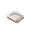 Large Semi-Open Cat Litter Box Deep Pan Anti-Splashing Cat Toilet Potty Tray