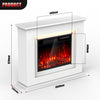 Electric Fireplace Flame Effect Heater, Timer&12 Color LED Light Remote Control