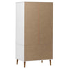 Vopese Wardrobe MOLDE White 90x55x175 Solid Wood Pine, Clothes Wardrobe, T6S9